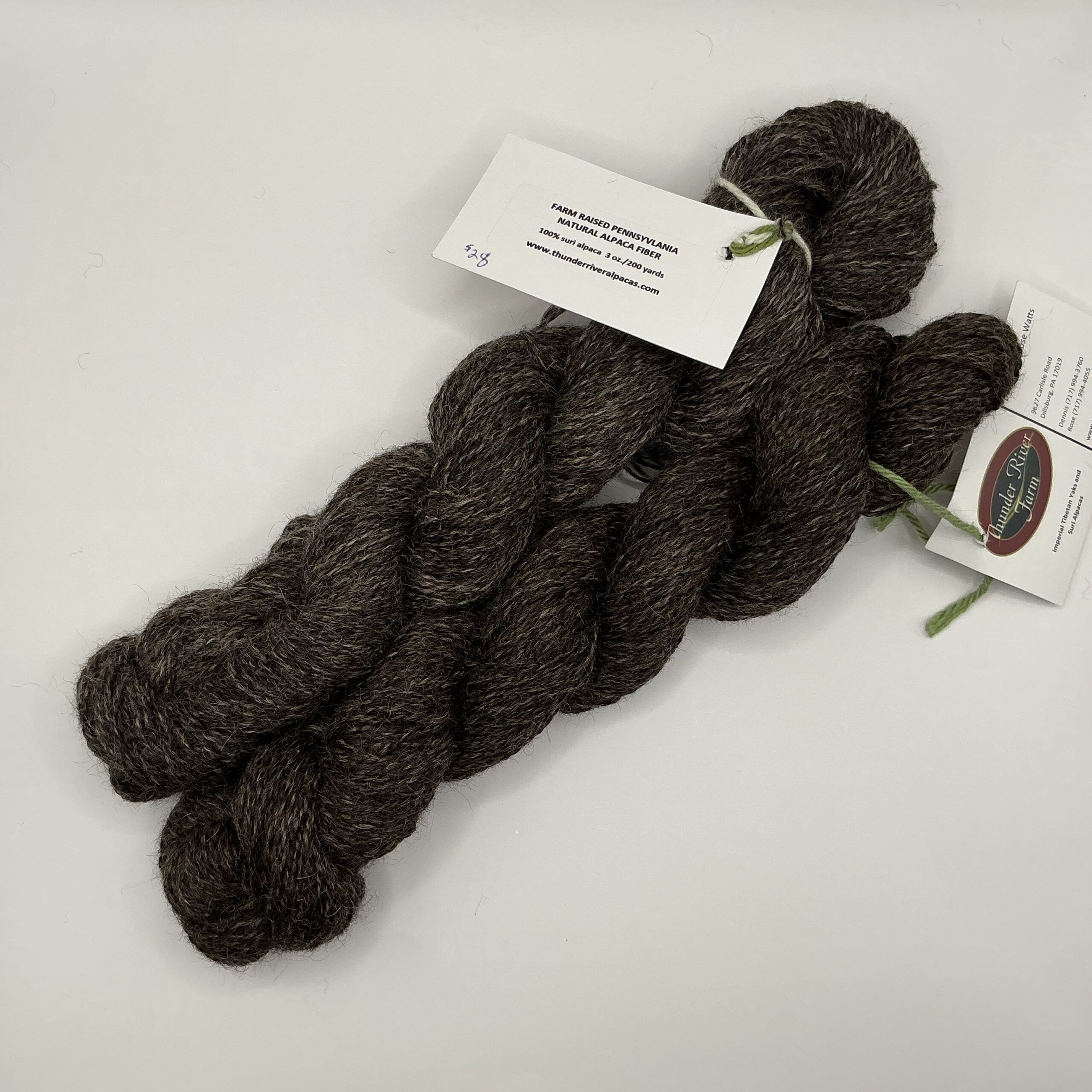TRF #11 Alpaca : DK, heathered charcoal brown