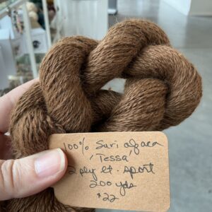 TRF #4 Alpaca : “Tessa” fingering, med brown