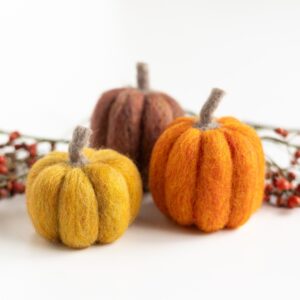Pumpkin Trio Mini Needle Felting Kit