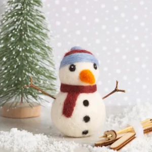 Snowman Mini Needle Felting Kit | Christmas Craft Kit